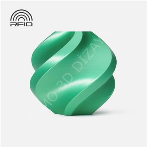 Bambu PLA Silk Green With Bambu Reusable Spool
