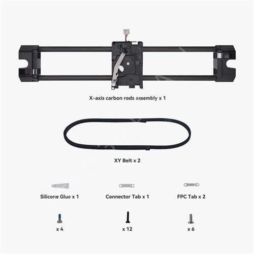 BambuLab X-Axis Carbon Rods Assembly