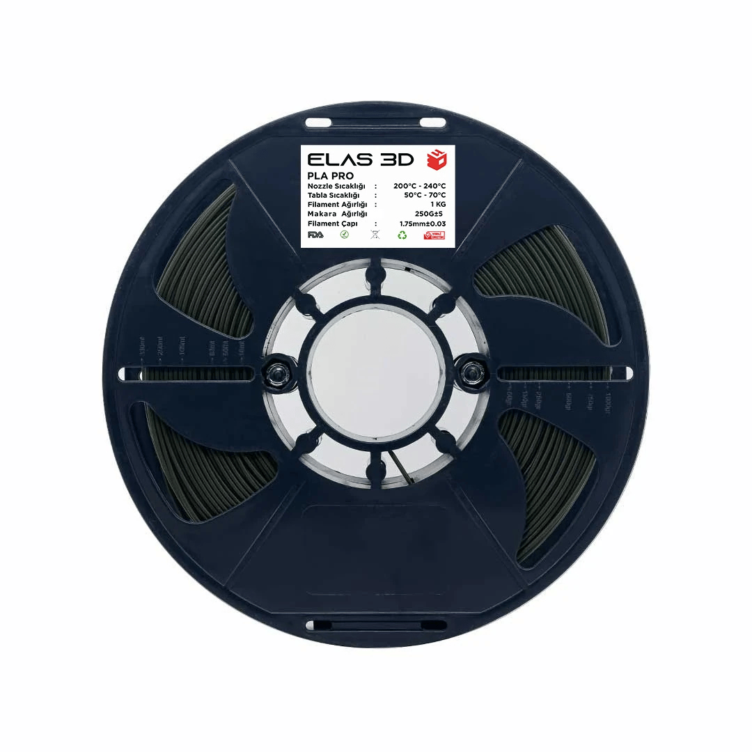 Elas PLA Pro Haki Yeşil Filament 1.75 mm 1kg