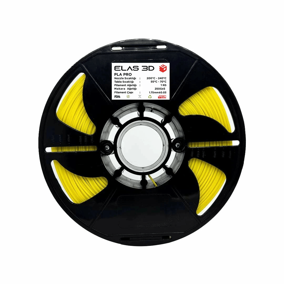 Elas PLA Pro Sarı Filament 1.75 mm 1kg