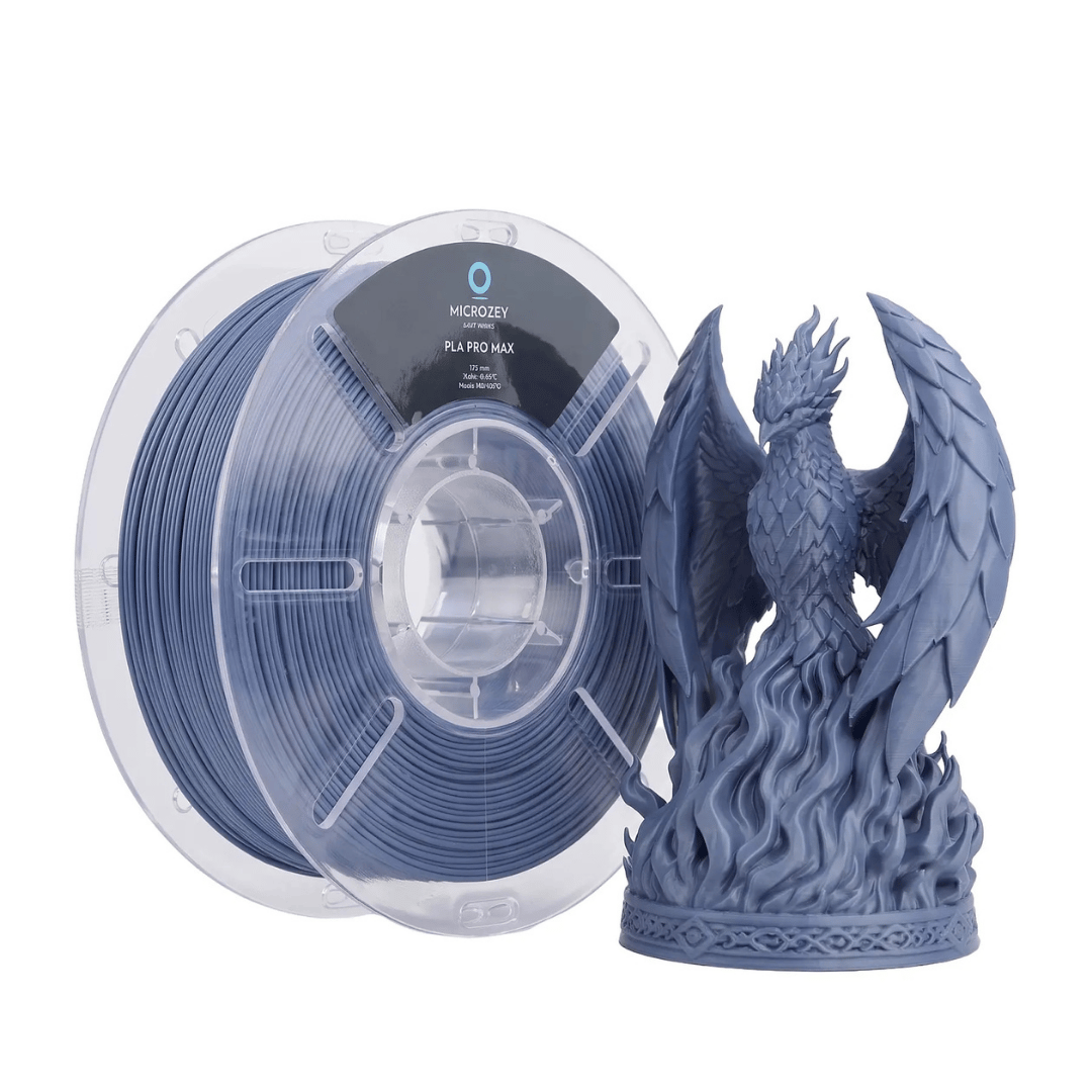 Microzey PLA Pro Max Gümüş Mavi Microzey Filament 1.75 mm 1kg