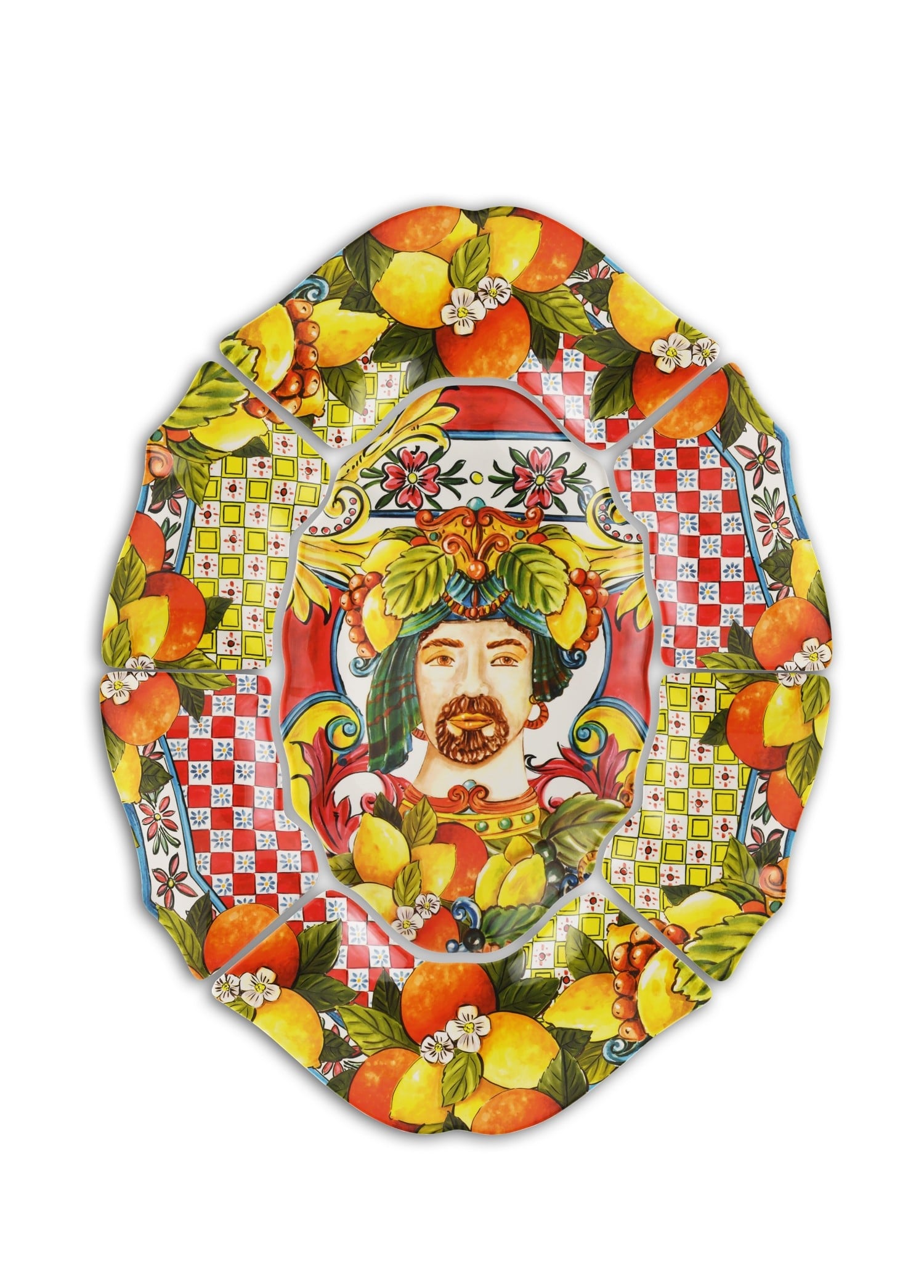  Baci Milano Sicily 7 Parça Meze Tabağı Turuncu