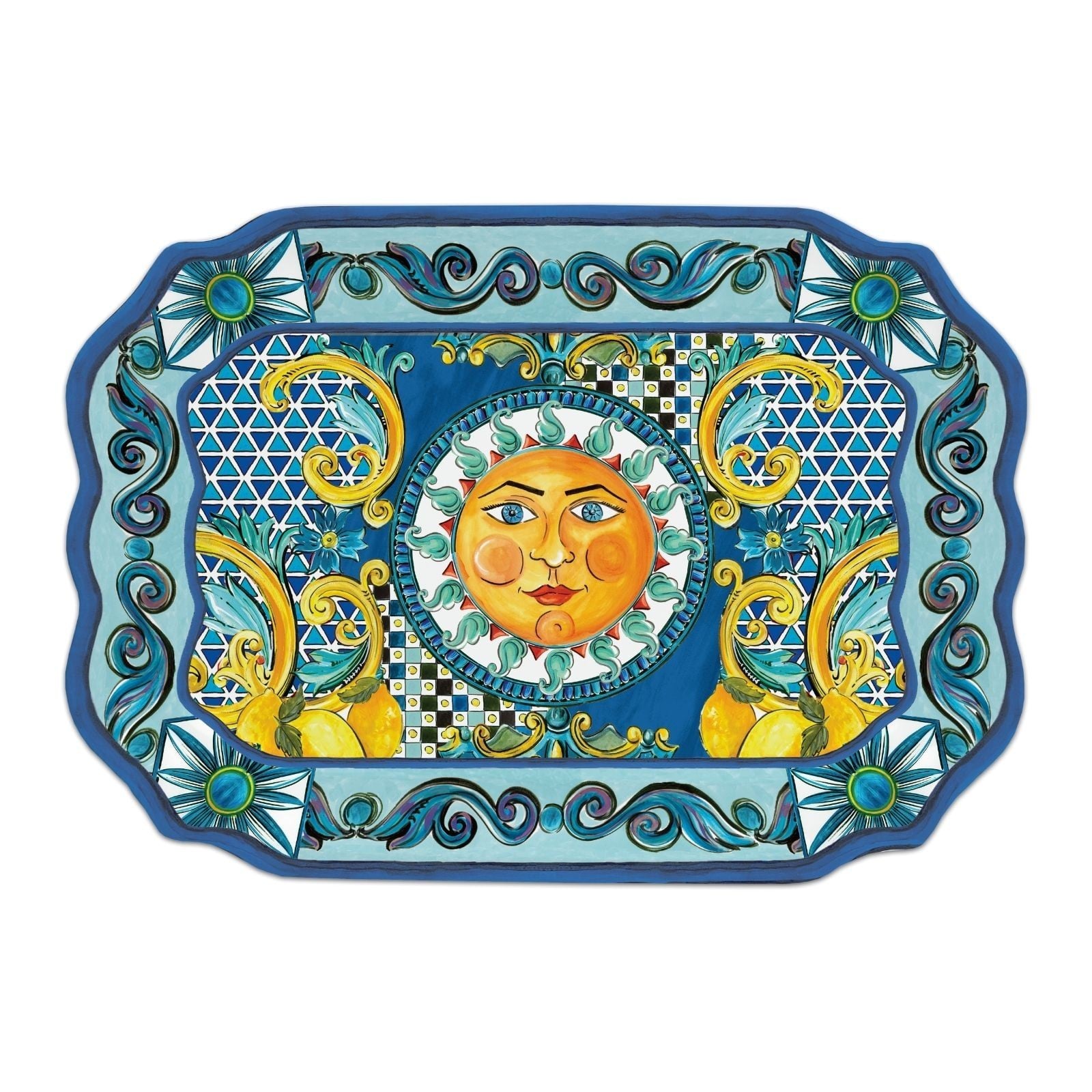  Baci Milano Sicily Tepsi 47 cm x 33 cm Mavi