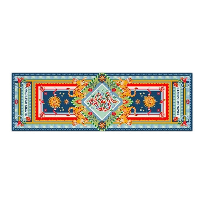 Baci Milano Dolce Far Niente Güneş Desenli Renkli Pamuklu ve Polyester Runner 48 x 150 cm 