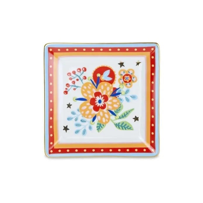 Baci Milano Mamma Mia Çiçek Desenli 15x15 cm Tatlı Tabağı
