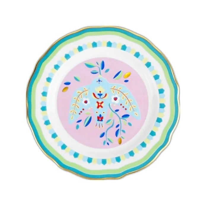 Baci Milano Mamma Mia Kuş Desenli Tatlı Tabağı 16 cm