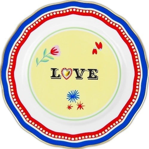 Baci Milano Mamma Mia Love Yazılı 22 cm Tabak