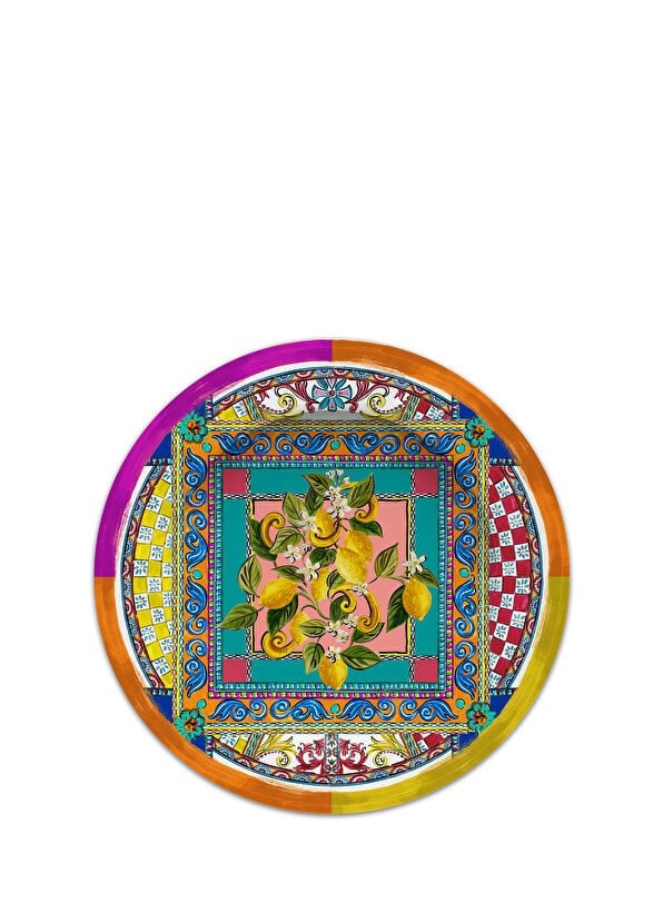 Baci Milano Ortigia Desenli Melamin Yemek Tabağı