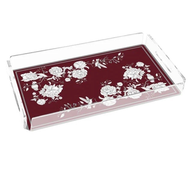 Sivella  Rose Glow Burgundy 40x20 Pleksi Tepsi