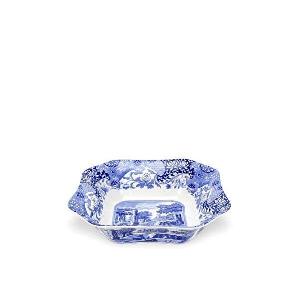 Spode Blue Italian Kare Porselen Salata Servis Kasesi