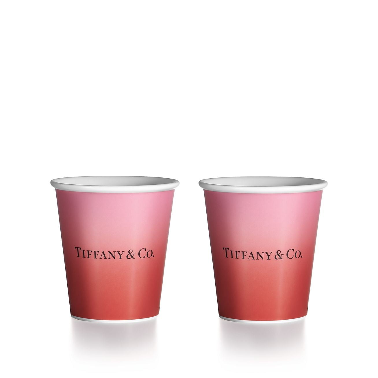 TIFFANY & CO COFFEE CUP PINK (set of two)