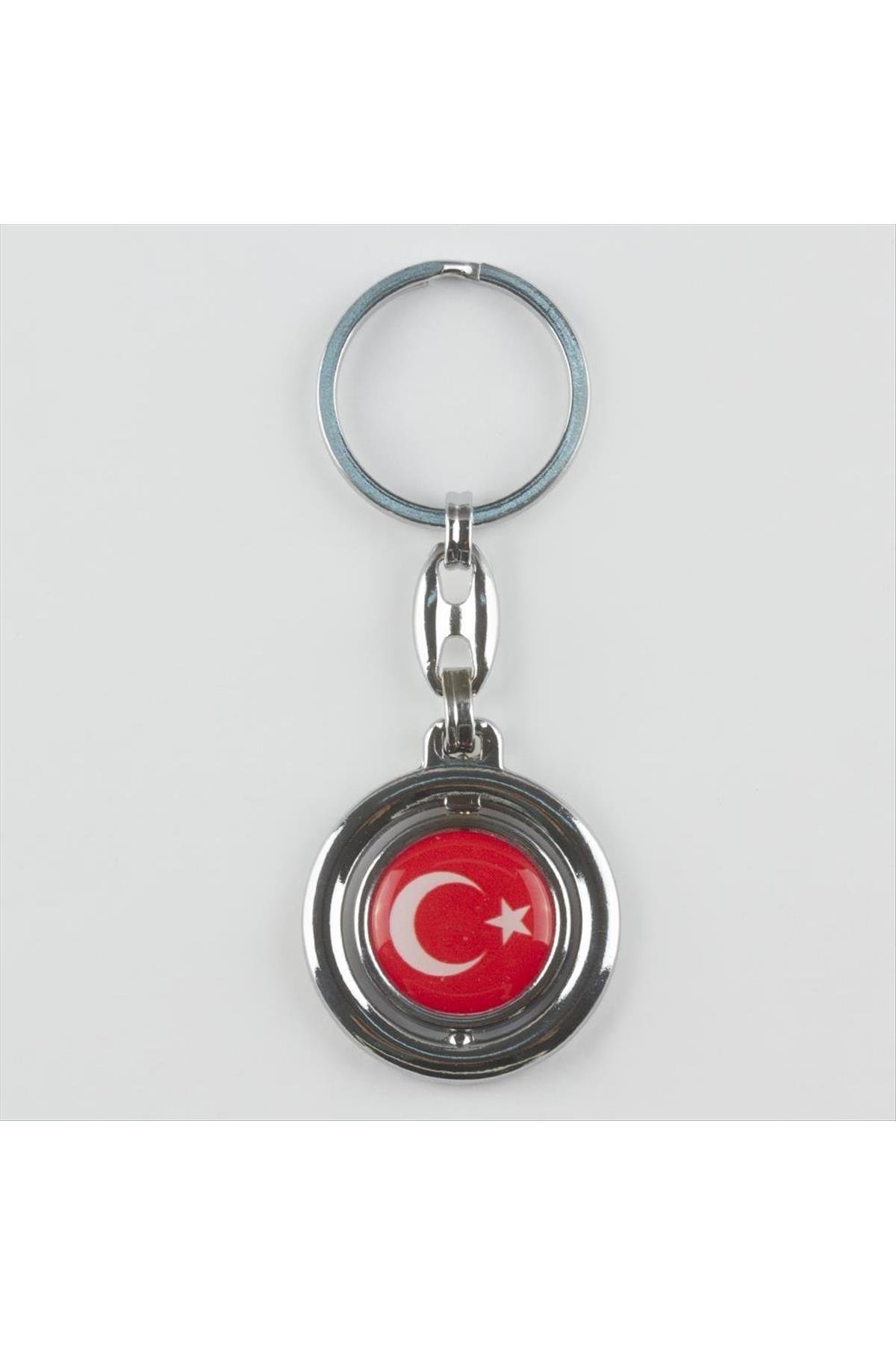 Ay Yıldız Figürlü Metal Anahtarlık