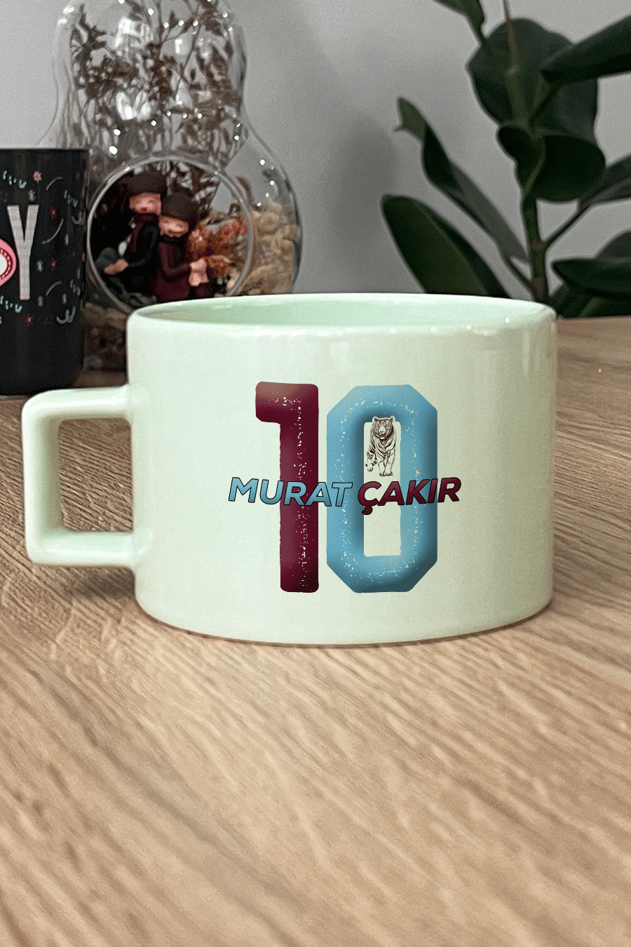 Bordo Mavi Taraftar Kişiye Özel Lüks Pastel Fincan
