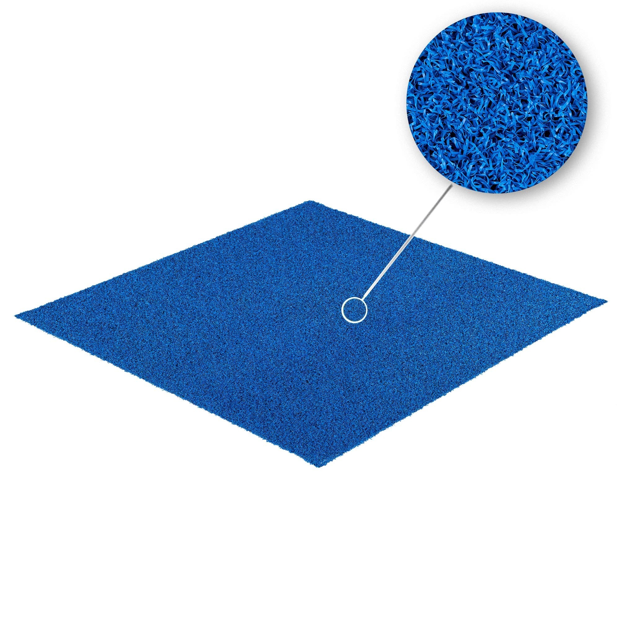 8mm Kıvırcık Mavi Çim Halı 1610 gr