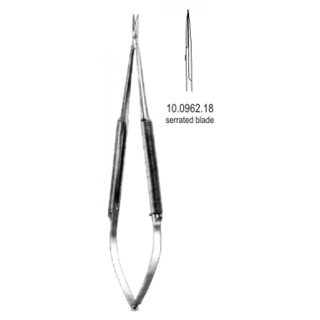 10.0962.18 Mikro Makas Düz  18cm