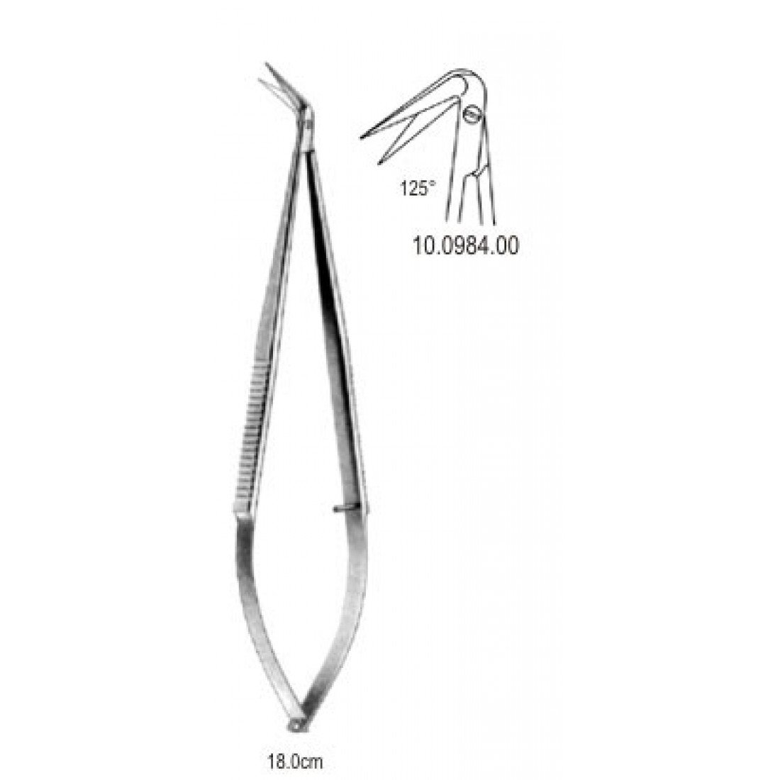 10.0984.00 Mikro Makas 125ø açılı 18cm
