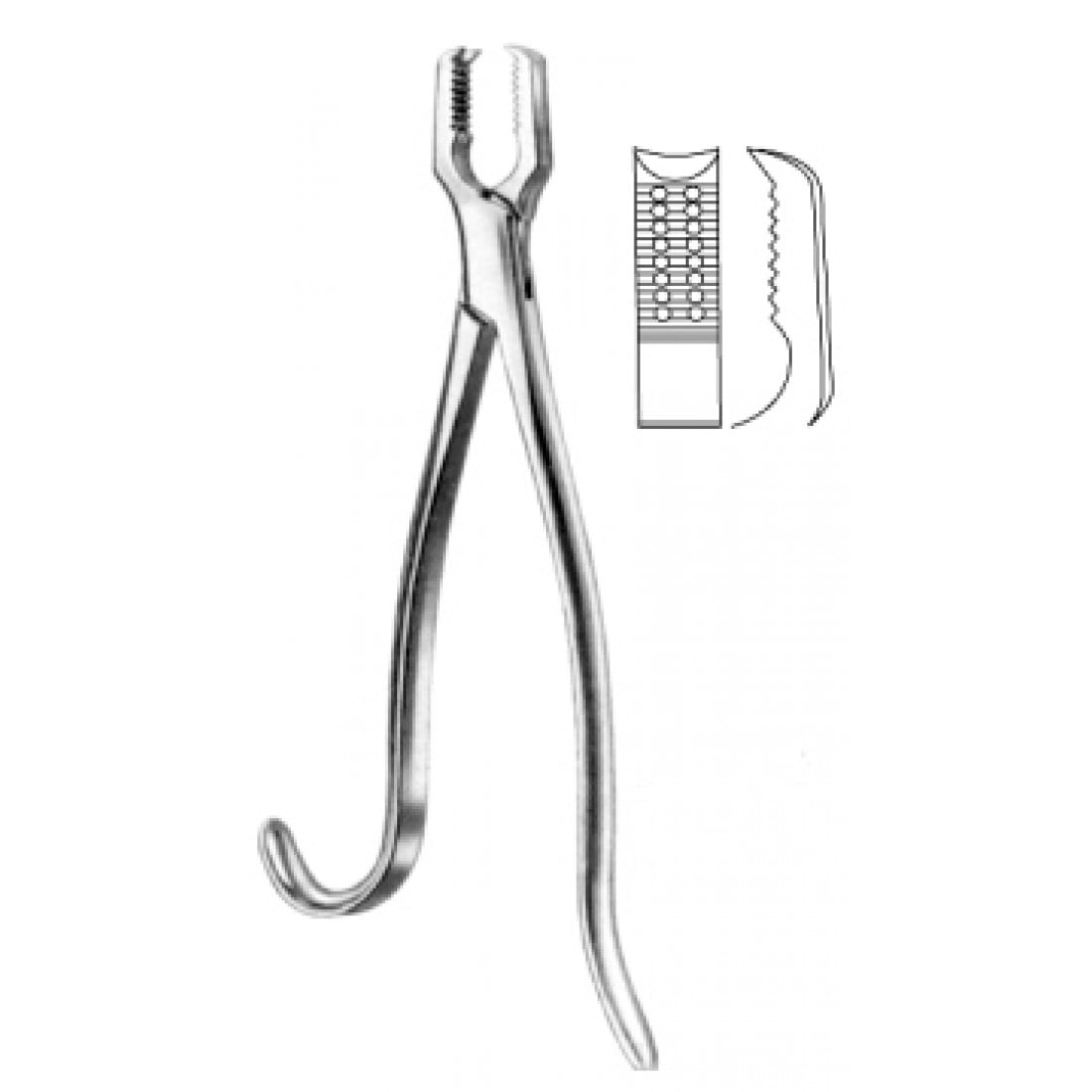 28.1000.17 Kern Kemik Tutma Forsepsi 17cm