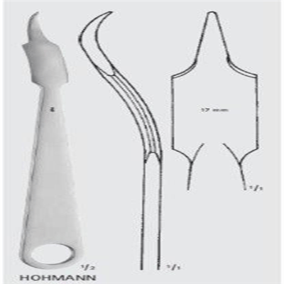 28.0690.17 Hohmann Kemik Levyesi pointed 17mm, 24cm