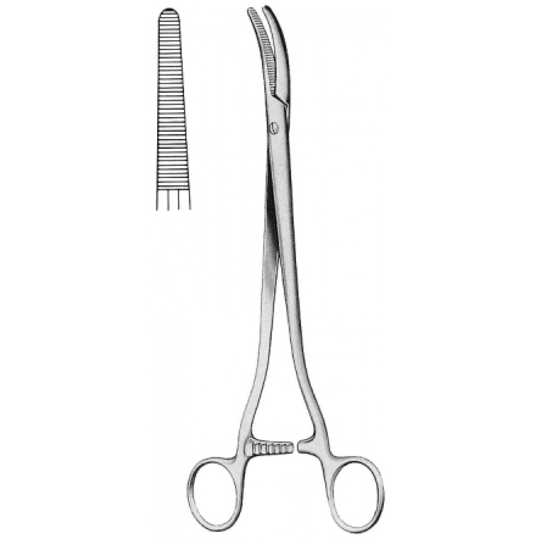 14.0576.24 Segond Landau  Histerektomi Forseps Düz 24cm