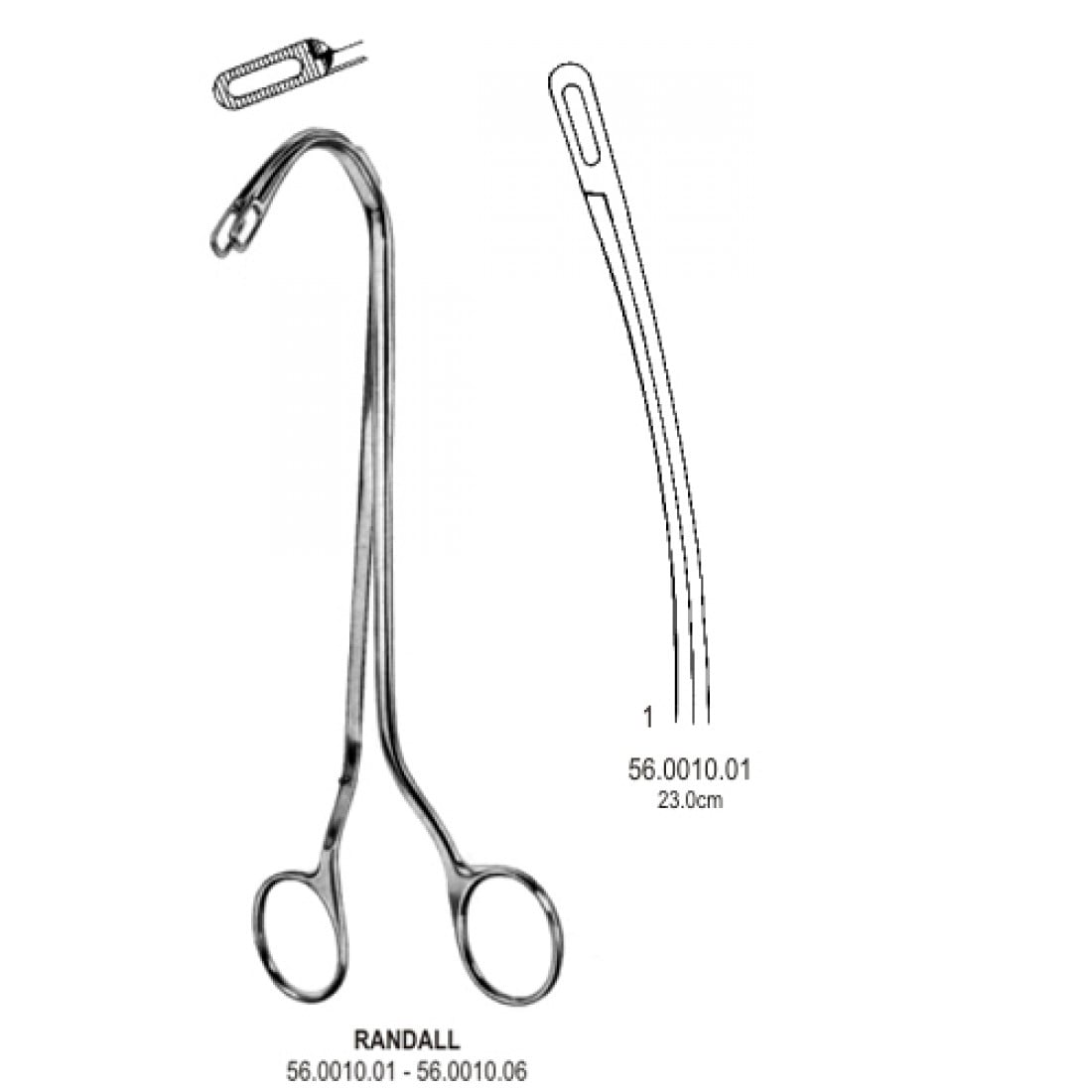 56.0010.01 Randal Böbrek Taşı  Forsepsi 23cm, Fig.1