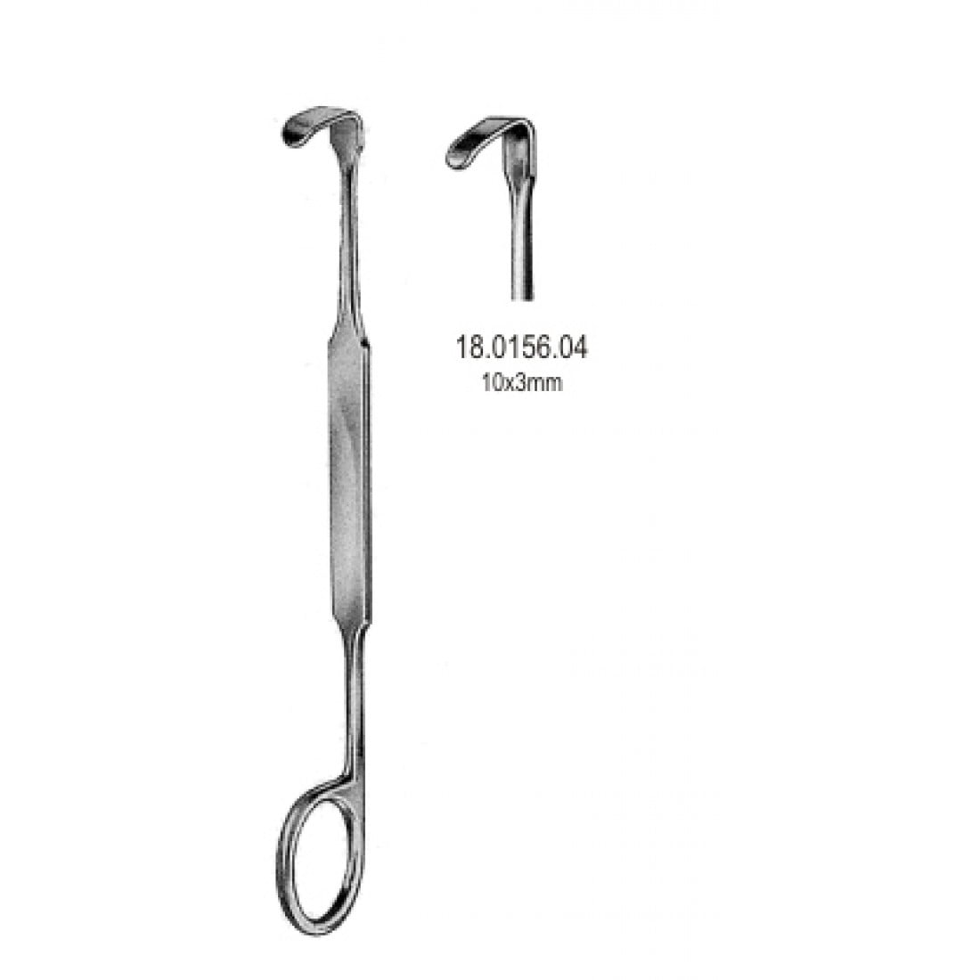 18.0156.04 Meyerding Parmak Ekartör 10x3mm, 18cm