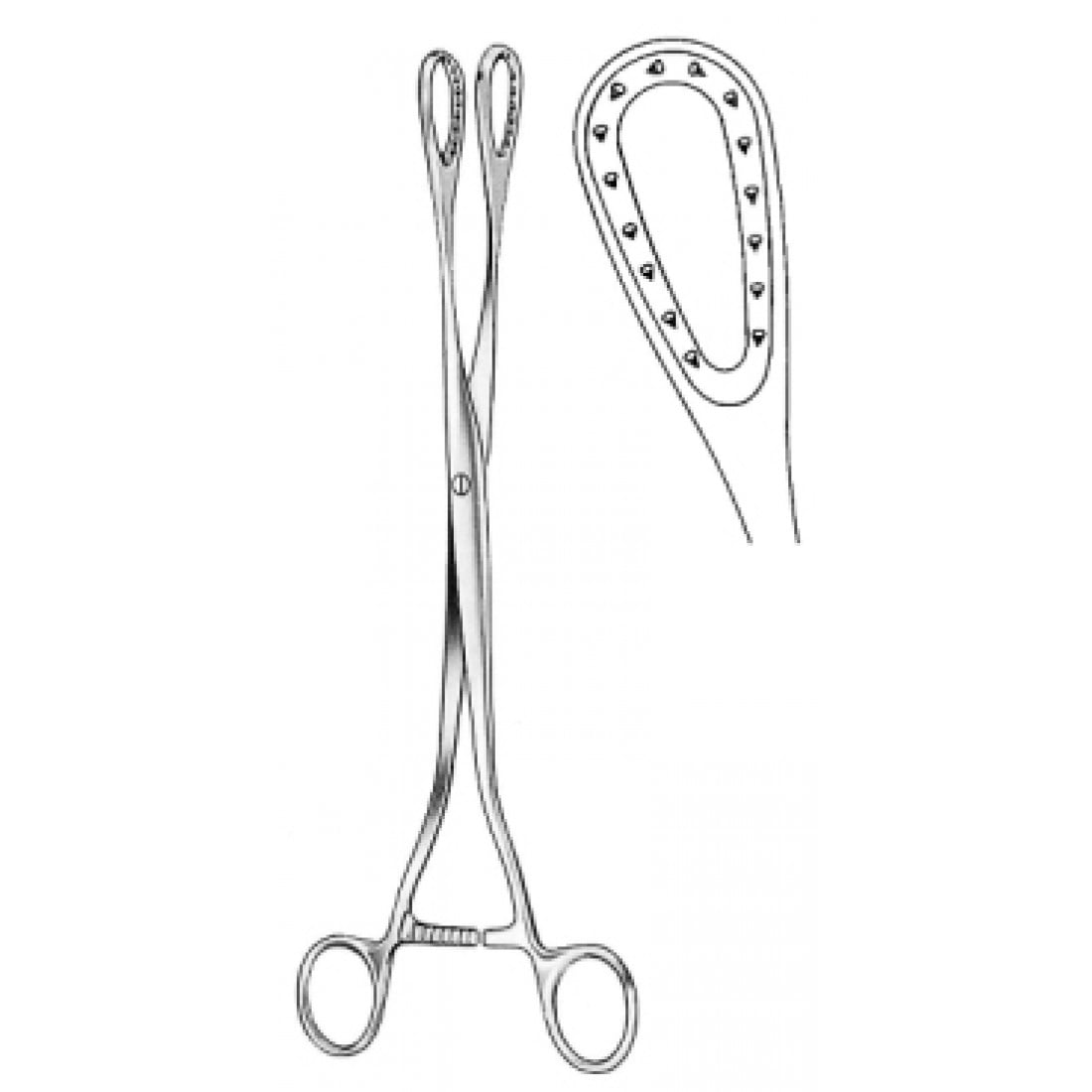 62.0371.27 Saenger  Forseps Eğri 27cm
