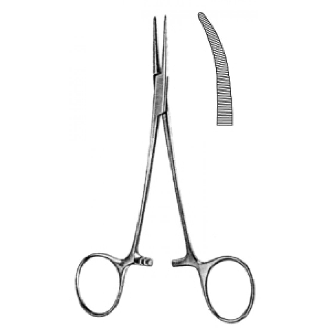 14.0111.14 Crile Hemostatik Forseps Eğri 14cm