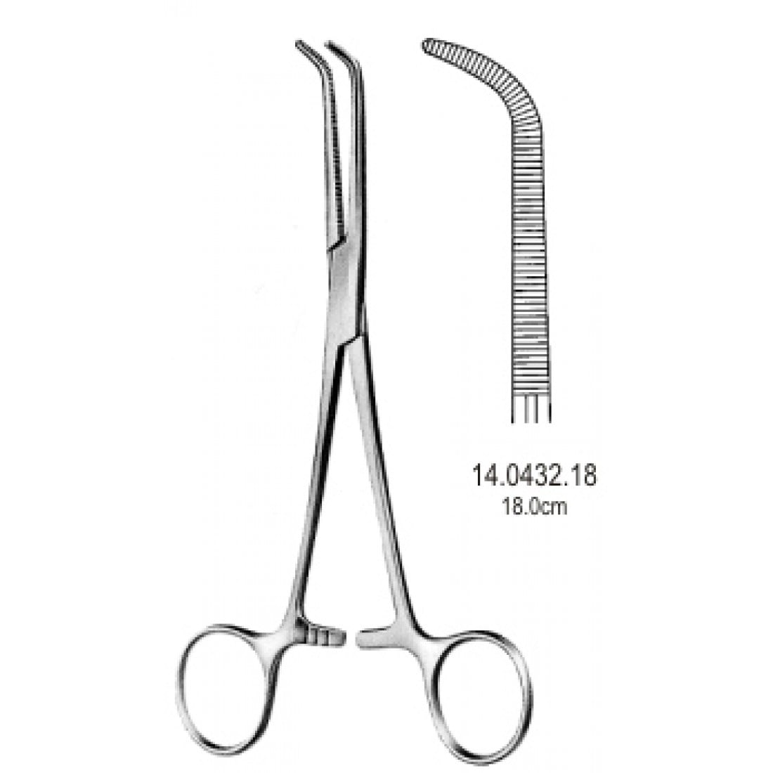 14.0432.18 Mixter Hemostatik Bronş Forseps 19cm