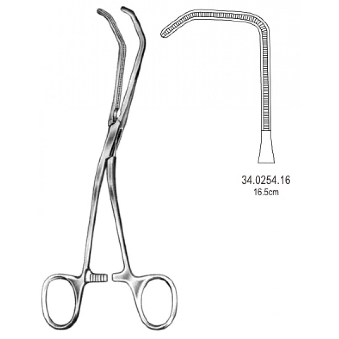 34.0254.16 DeBakey Reynolds Anastomoz Klemp 16.5cm