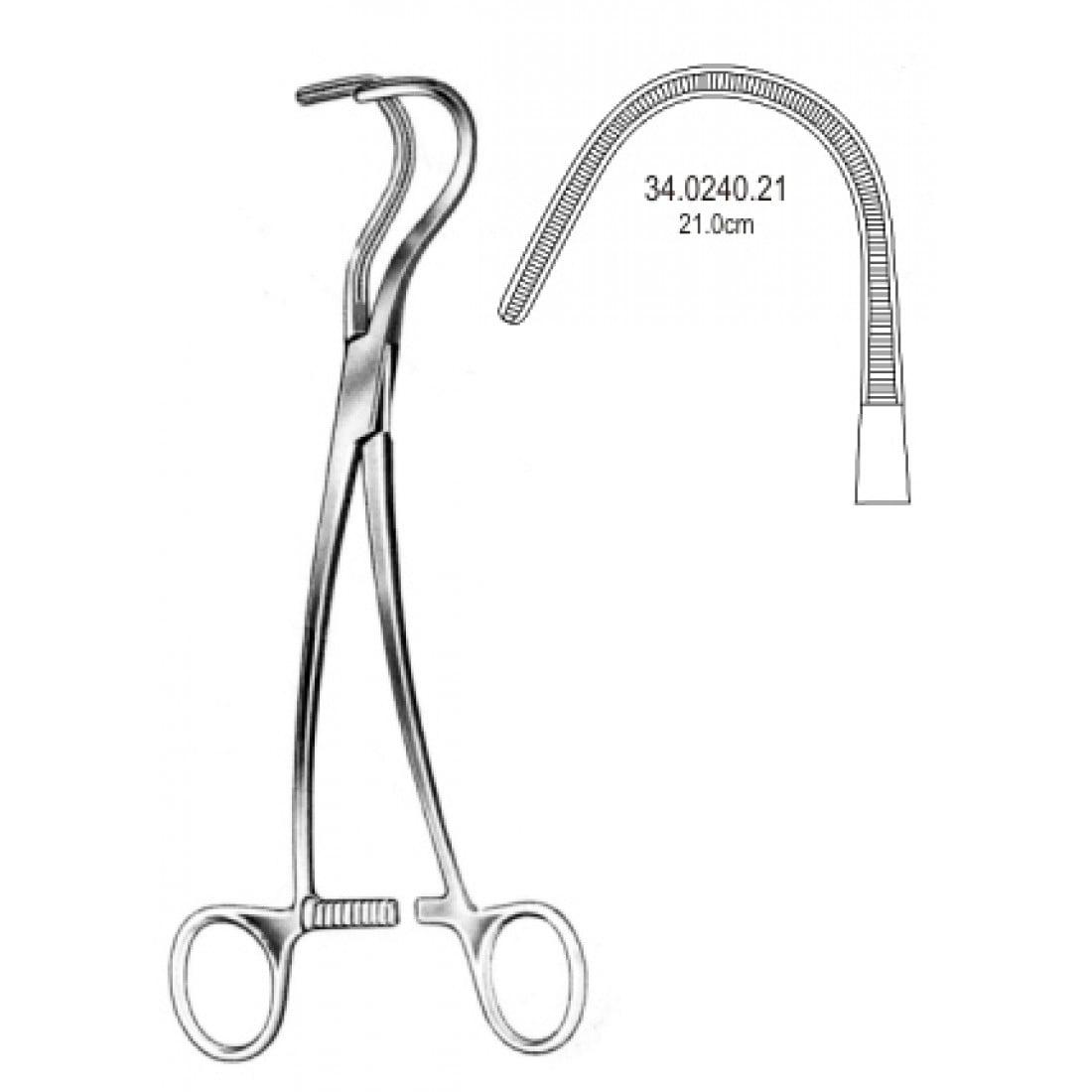 34.0240.21 Wylie Atravmatik Klemp 21cm Fig.1