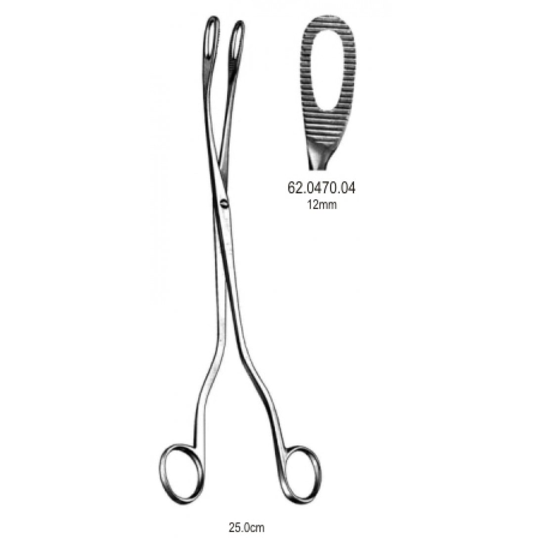 62.0470.04 J.A.M.W Plasenta Forsepsi Eğri 12.0mm, 25cm Fig.4
