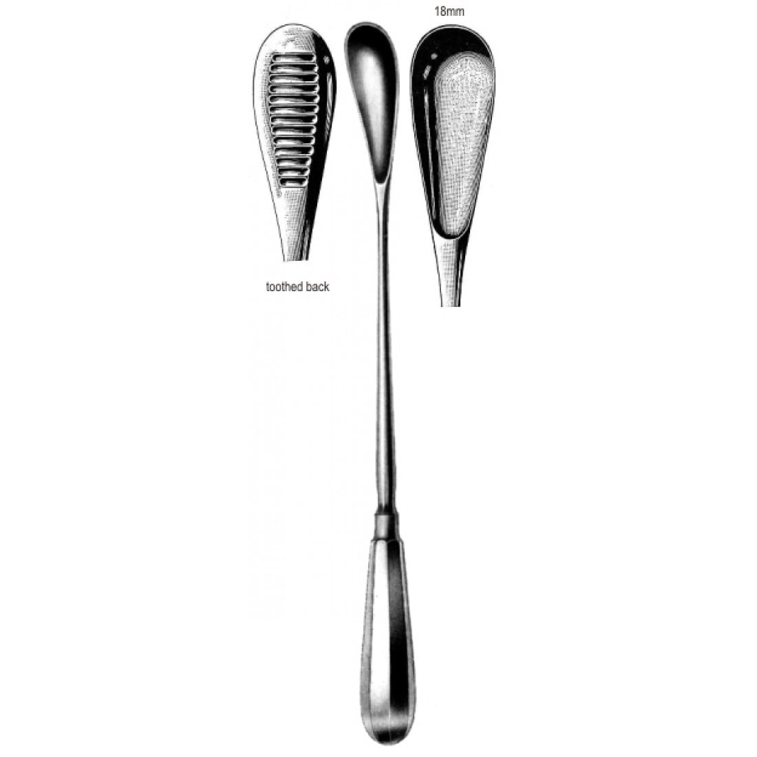 62.0570.02 Cuzzi Küret 18mm, 30cm