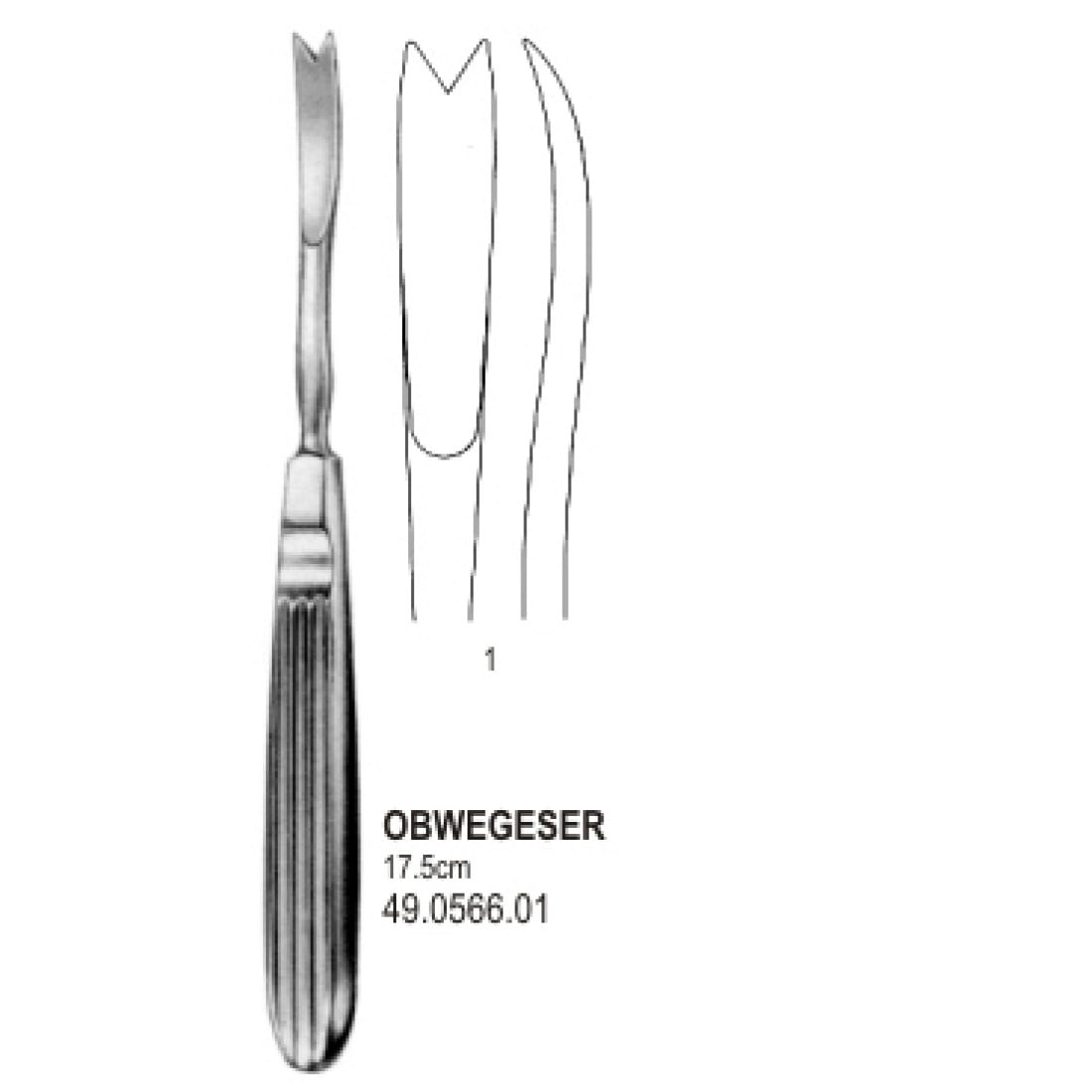 49.0566.01 Obwegeser Periost Elevatör 17.5cm Fig.1
