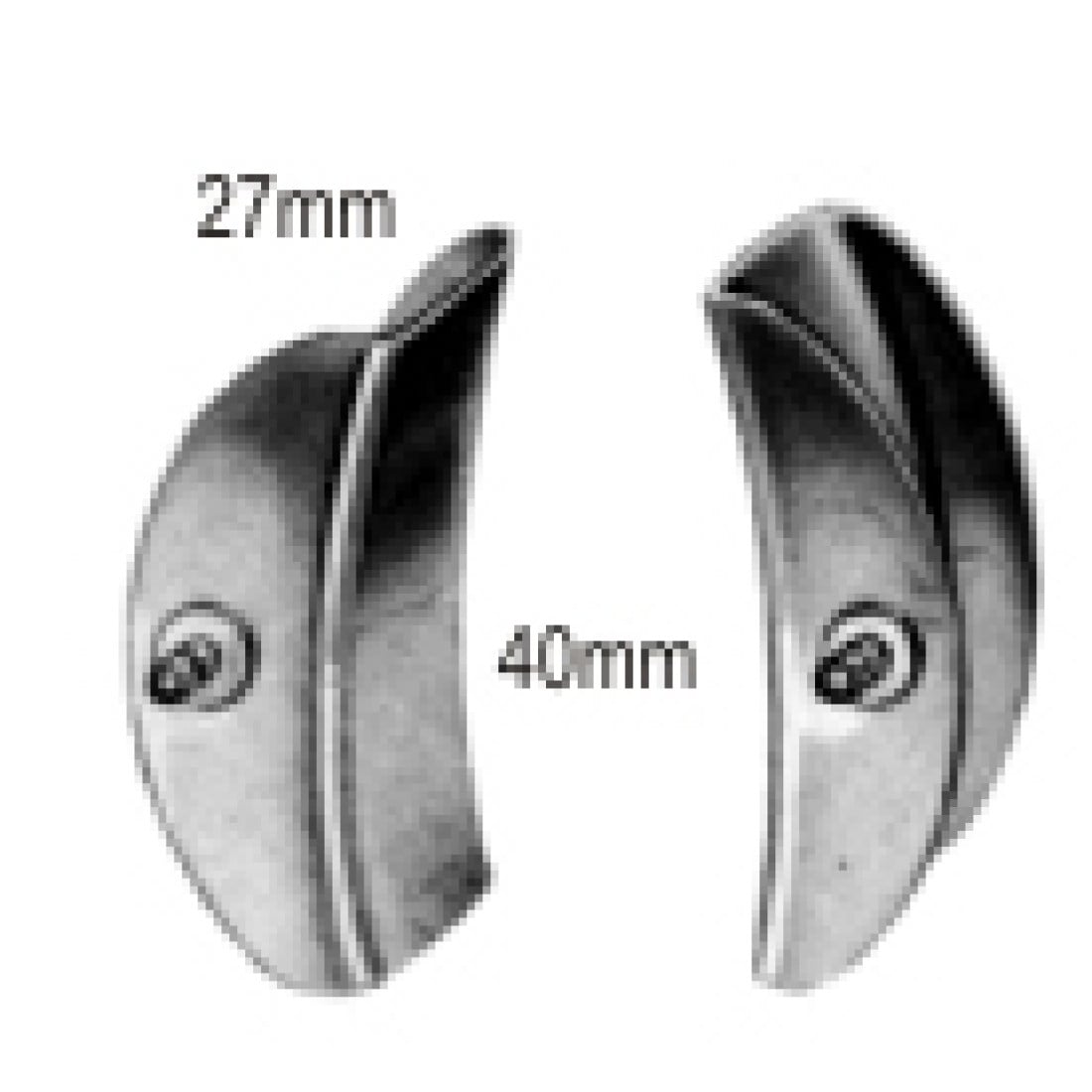 19.0410.27 Baby Collin Abdominal Ekartörü için Uç 27x40mm