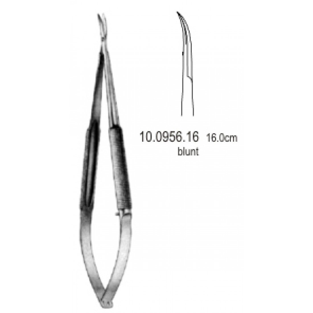 10.0956.16 Hepp/Scheidel Mikro Makas Eğri 16cm