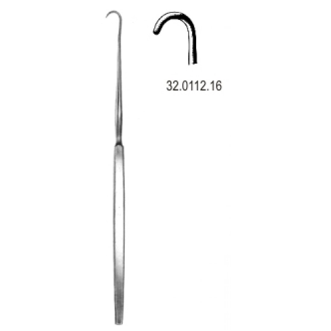 32.0112.16 Iterson Trakea Kanca Künt 16cm