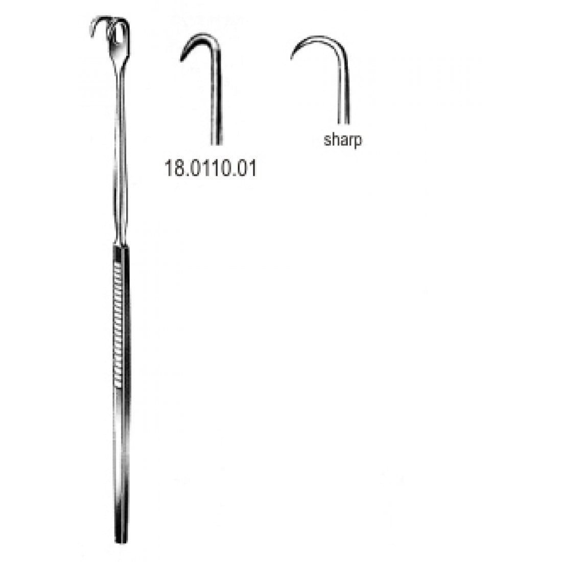 18.0110.01 Ekartör Trakeal Keskin 1pr. 16cm