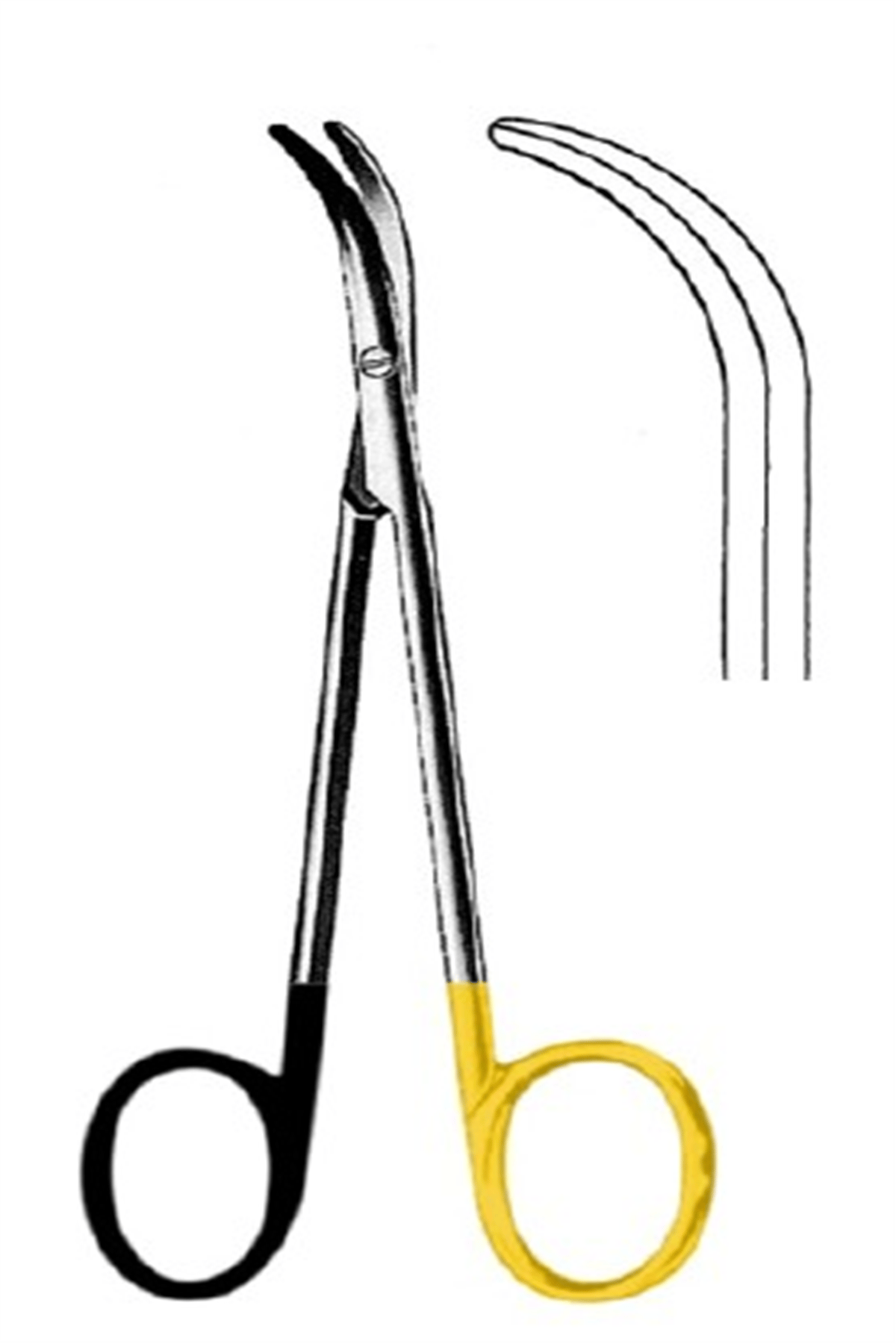 09.5320.13 Fomon Dissecting Makas Eğri 13.5cm S/CUT TC