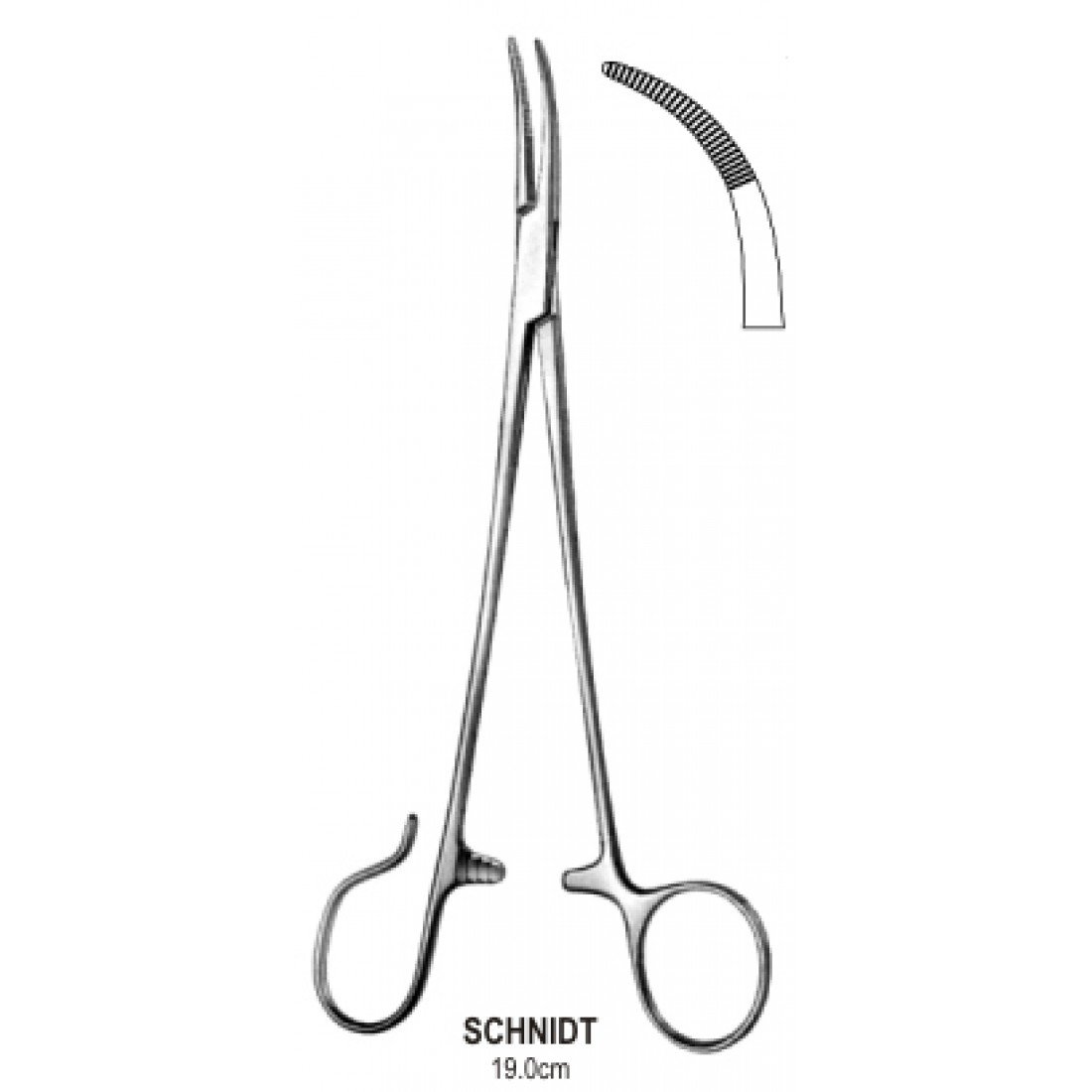 50.0212.19 Sawtell Tonsil Forseps Bir Açık Halka 19cm