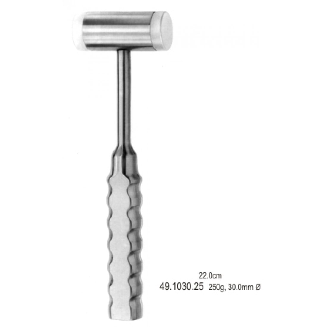 49.1030.25 Kemik Çekici  Uçları Değişebilen  250g Ø30mm 22cm