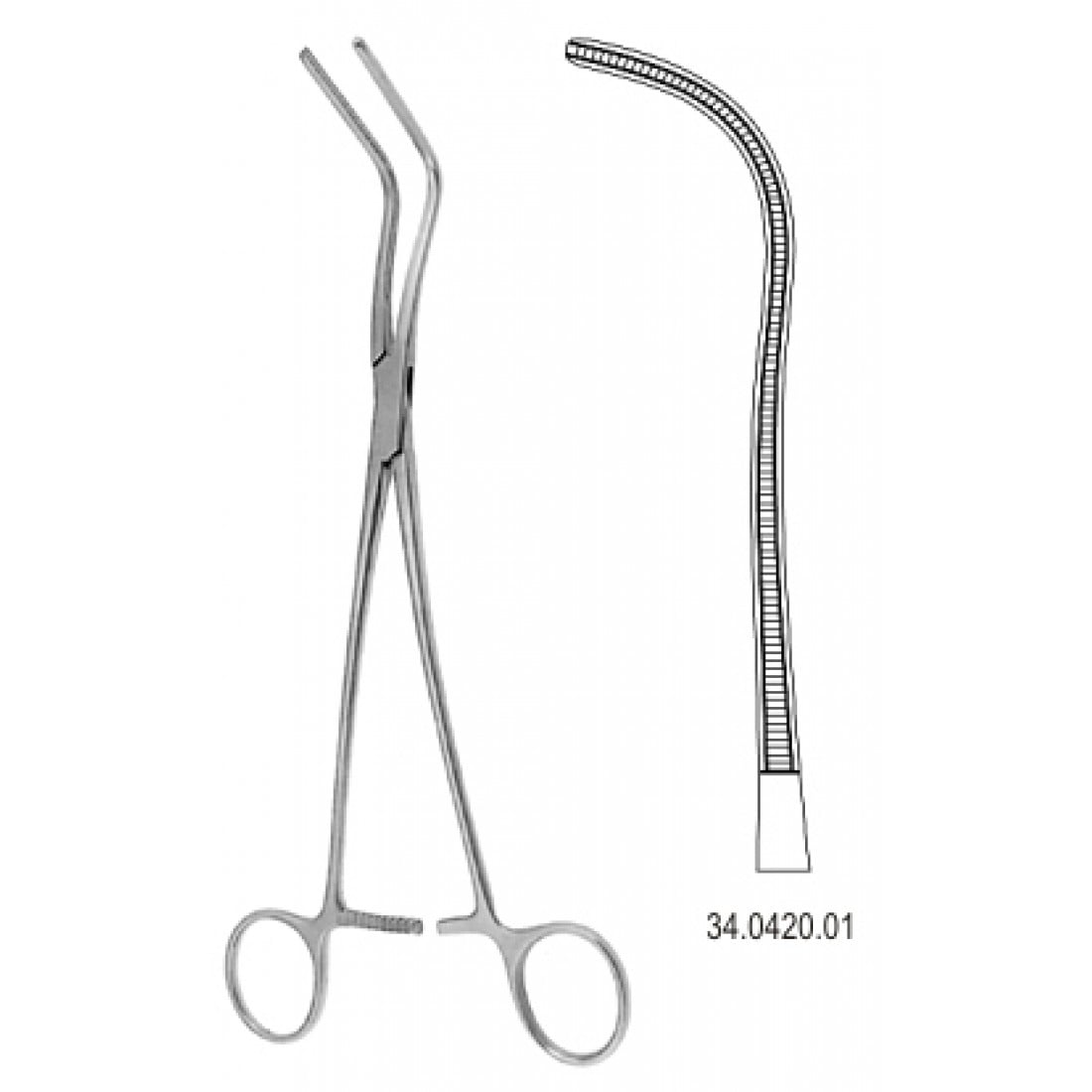 34.0420.01 DeBakey-Harken Atravmatik  Klemp 24cm