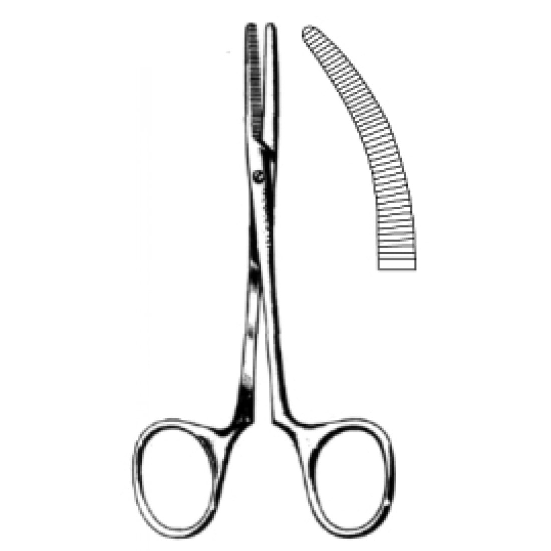 14.0161.18 Spencerwells Arter Forseps  Eğri 18cm
