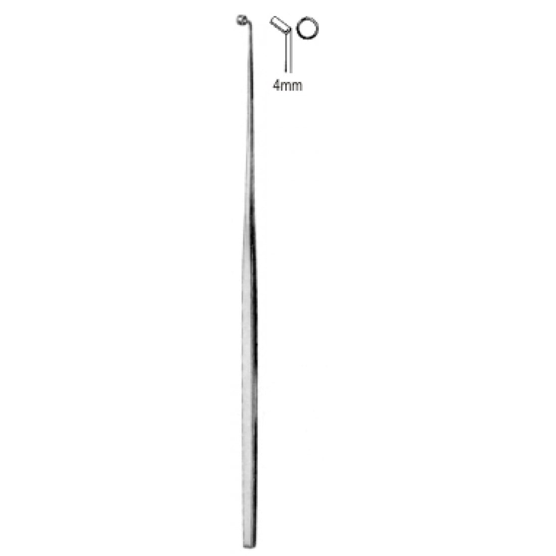30.0302.19 Ray Hipofiz Küreti 45ø, Ø4mm, 19cm