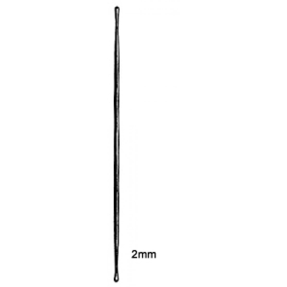 20.0012.18 Prob, Butonlu, Çift Uçlu, 2mm, 18cm