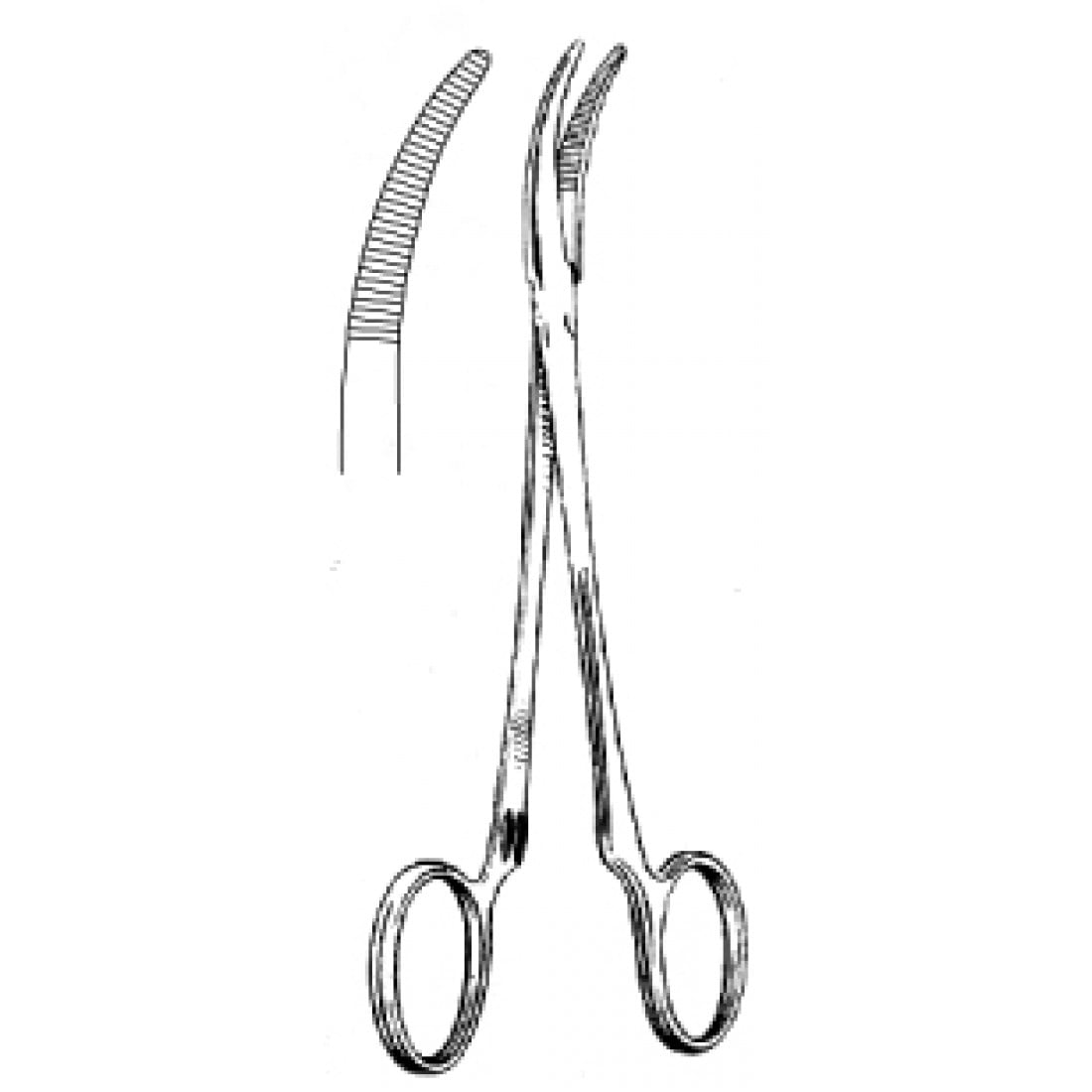 14.0196.12 Kelly Hemostatik Forseps Eğri  12.5cm