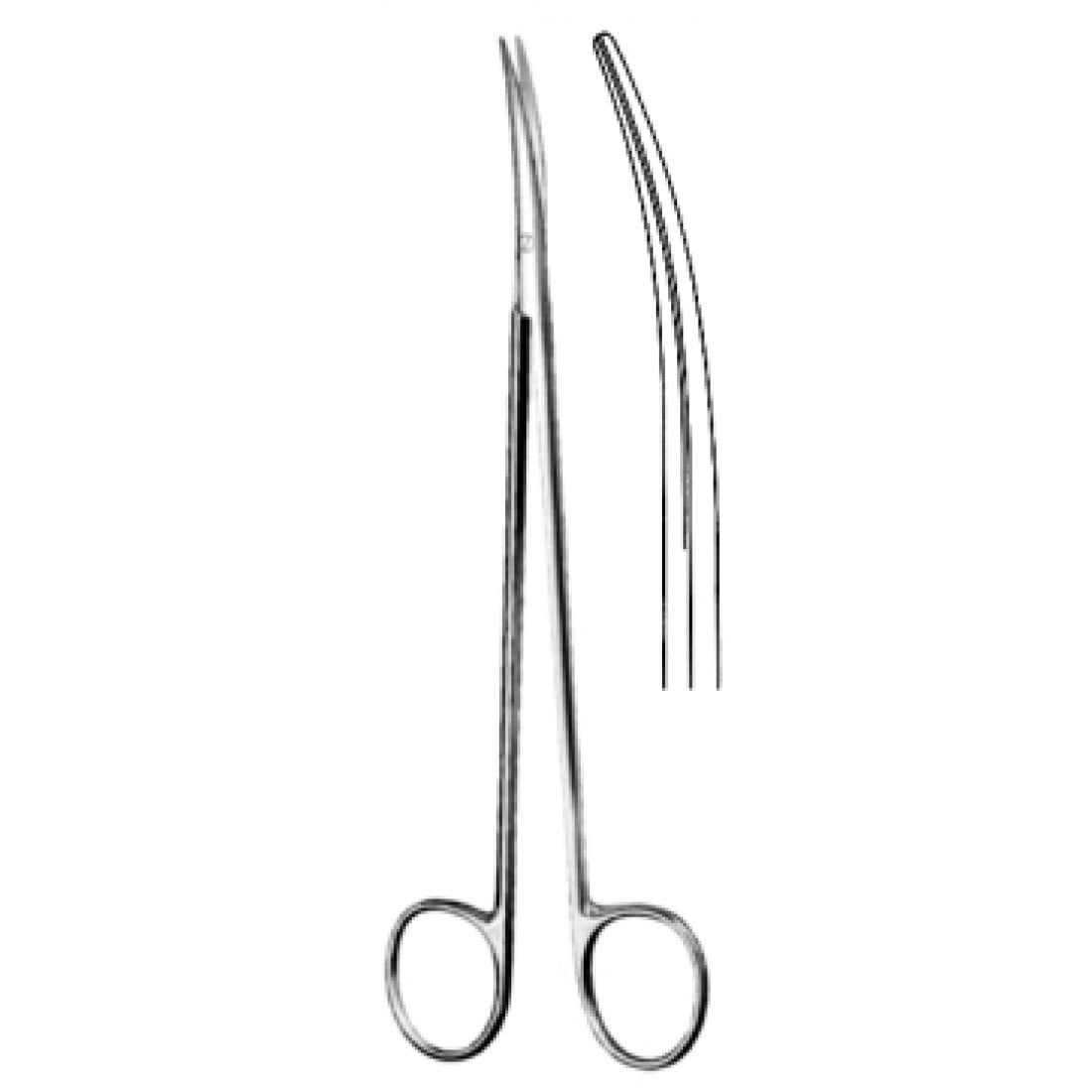 10.0370.18 Metzenbaum İnce Makas Keskin/Keskin Eğri 18cm
