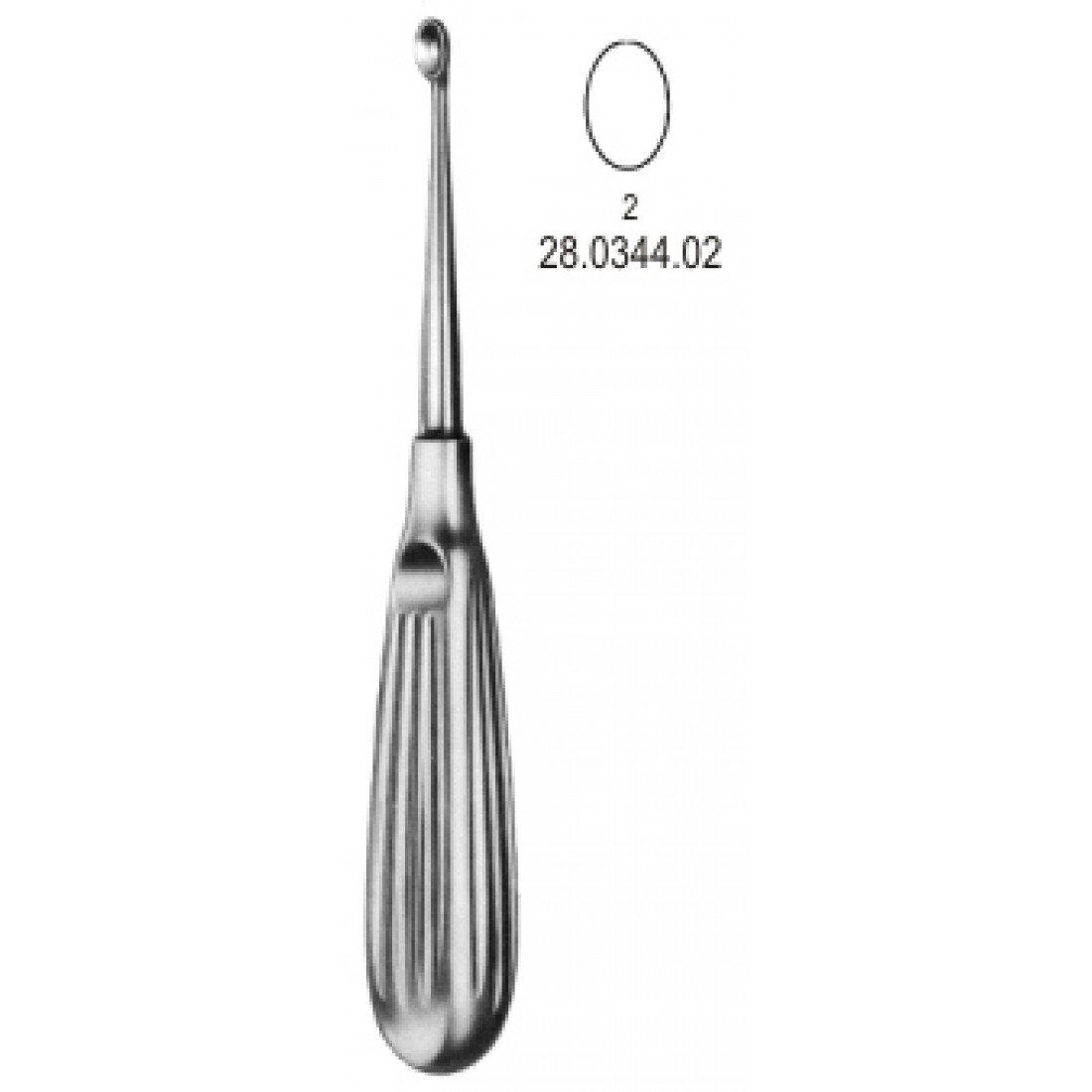 28.0344.02 Volkmann Kemik Küreti 17cm, Fig.2