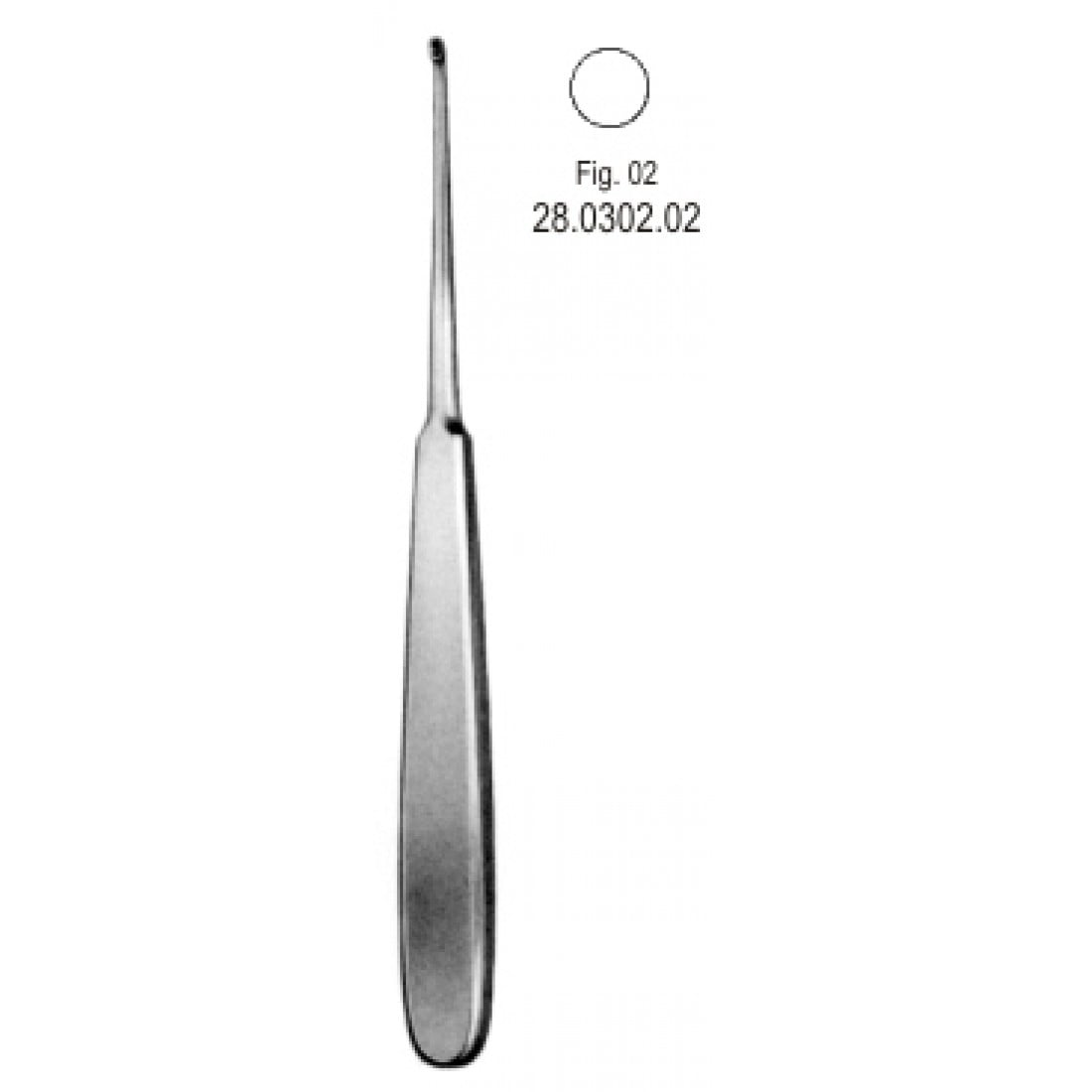28.0302.02 Williger Kemik Küreti Yuvarlak 17.5cm Fig.2