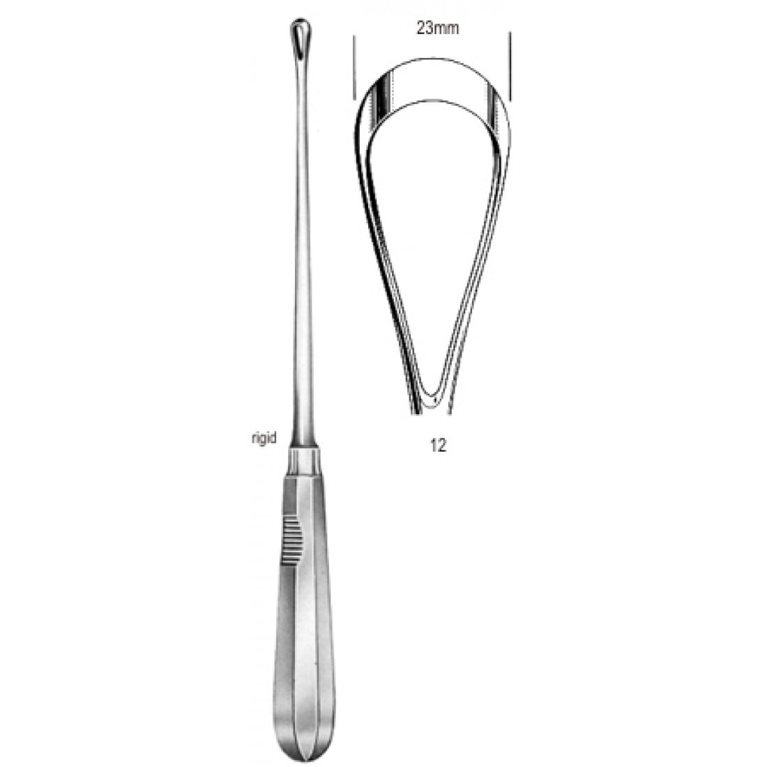 60.0852.23 Recamair Küret Sert Künt 23mm, 31cm Fig.12