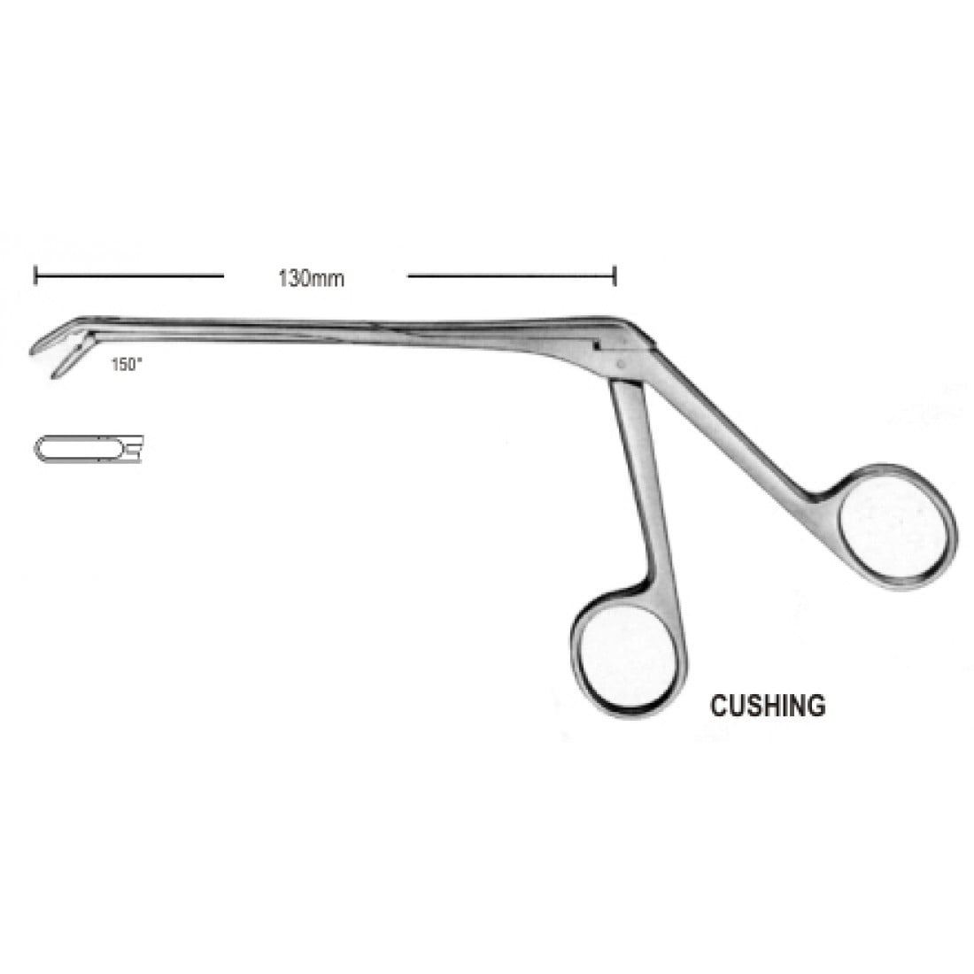 30.0604.03 Cushing Laminectomy Rongeur ang. dn 3mm, 13cm